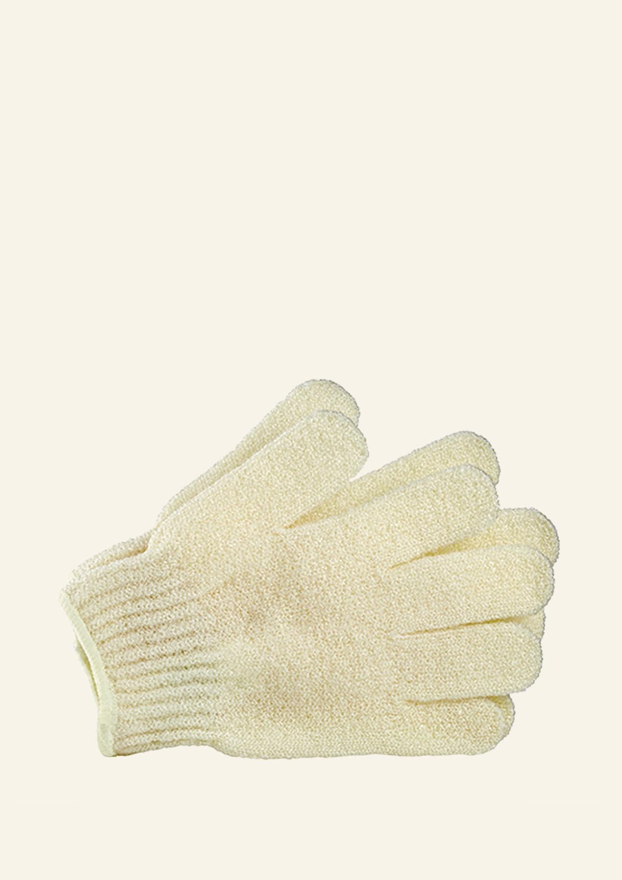 Cream Bath Gloves